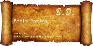 Boris Dorina névjegykártya